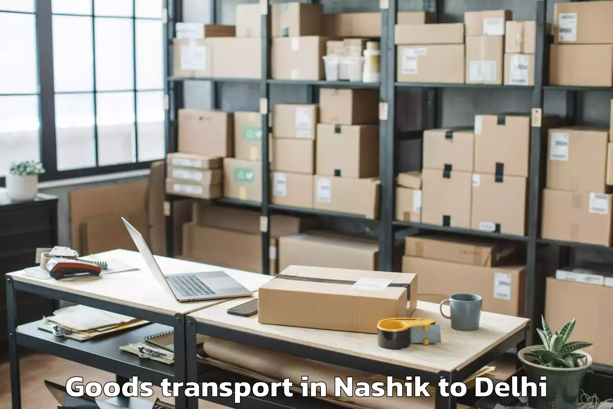 Easy Nashik to D Mall Rohini Goods Transport Booking